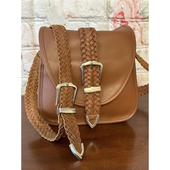 Leather Crossbody Brown Saddle Bag Type Handbag‎ - Picture 11 of 14